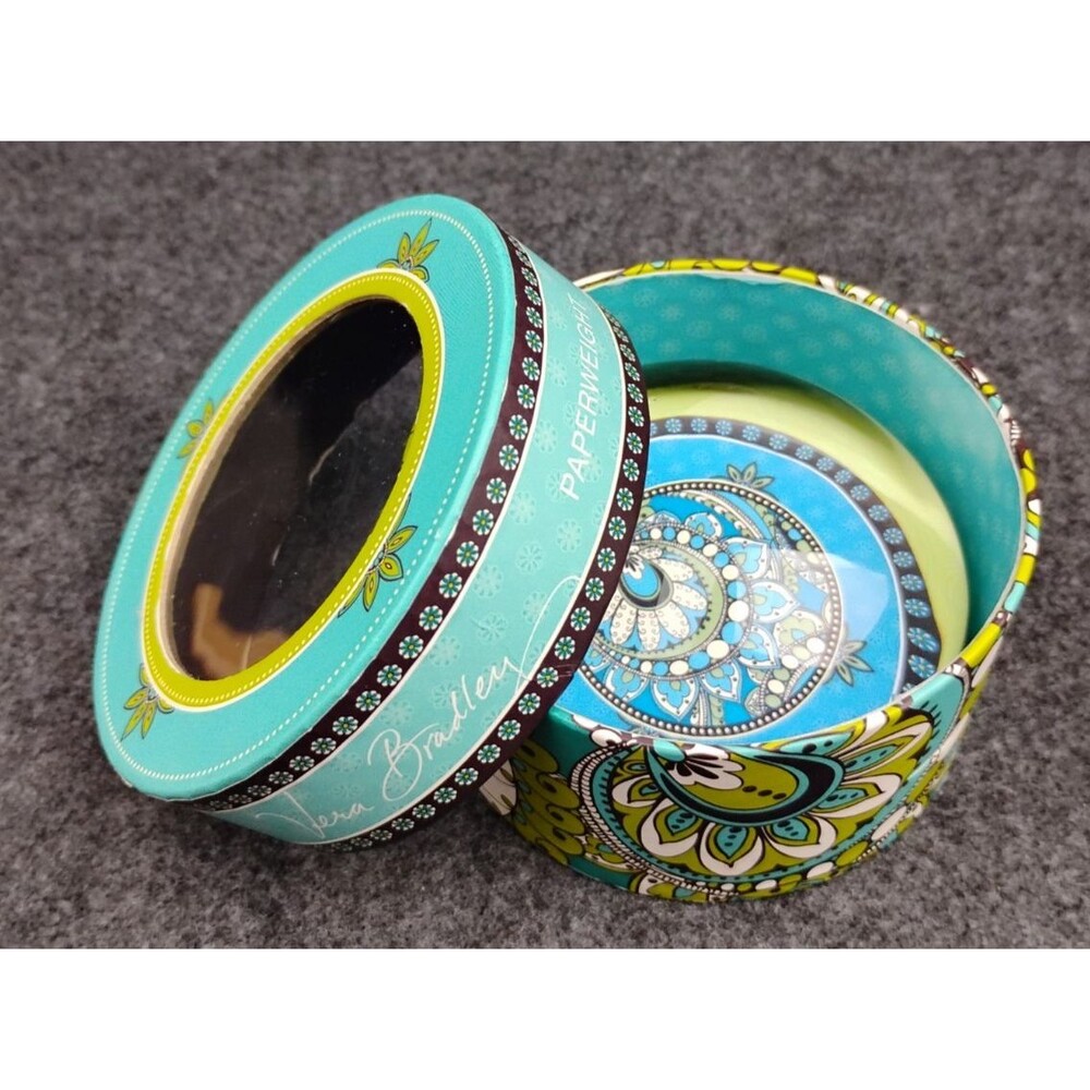 Vera Bradley Paper Weight Retired Peacock Pattern with Box Excellent Condition
